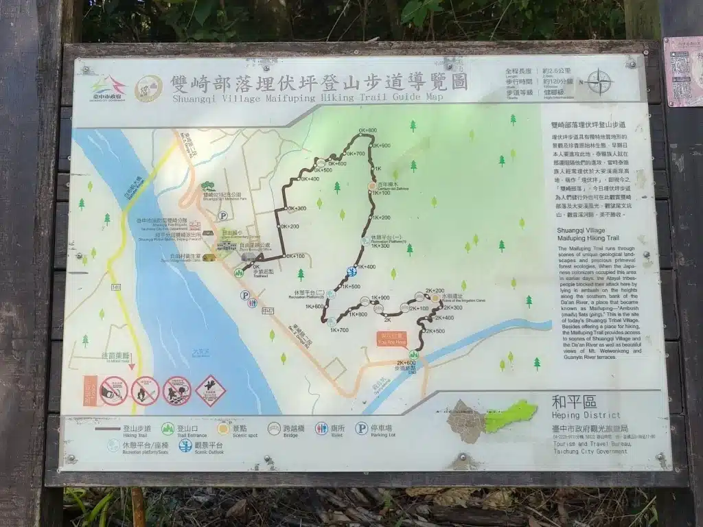 Shuangqi Ambuping Trail - Navigation map
