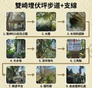 雙崎埋伏坪步道+支線旅遊指南圖