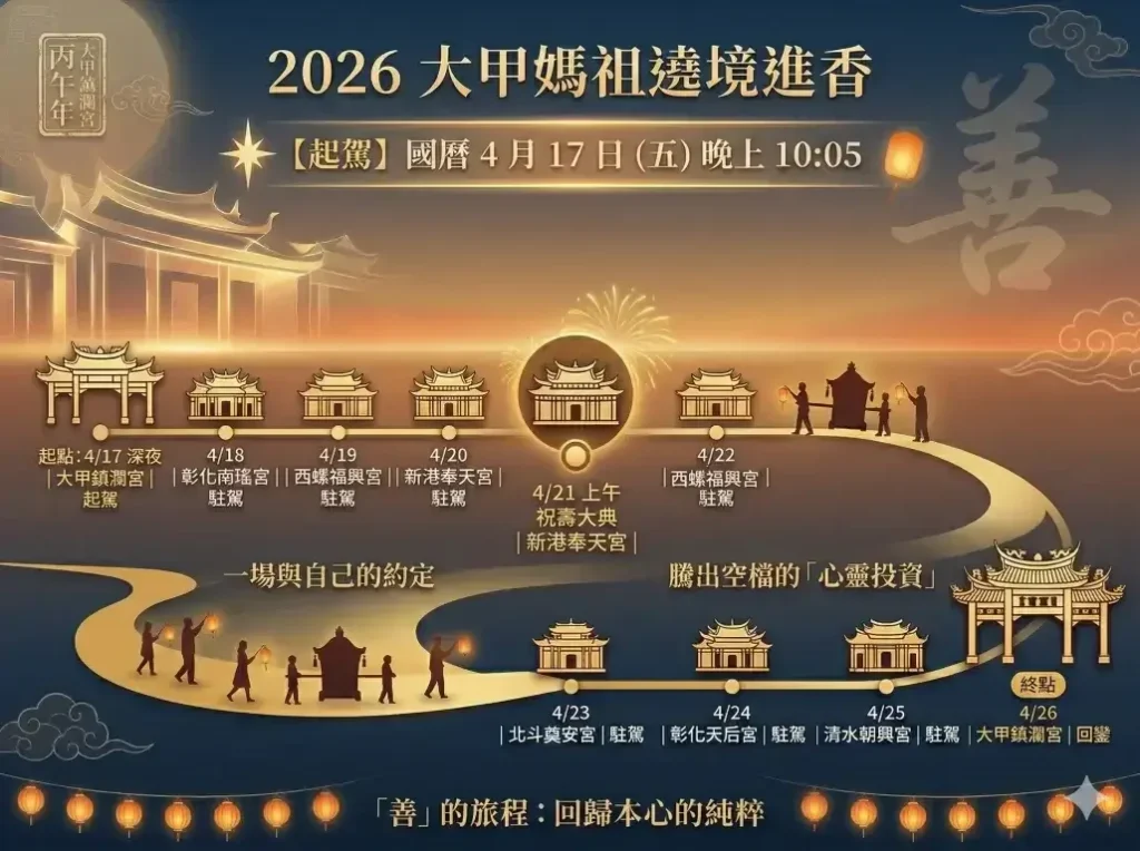 2026大甲媽祖繞境進香時程表