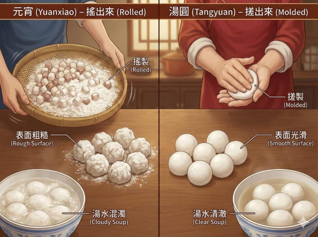 元宵湯圓差別